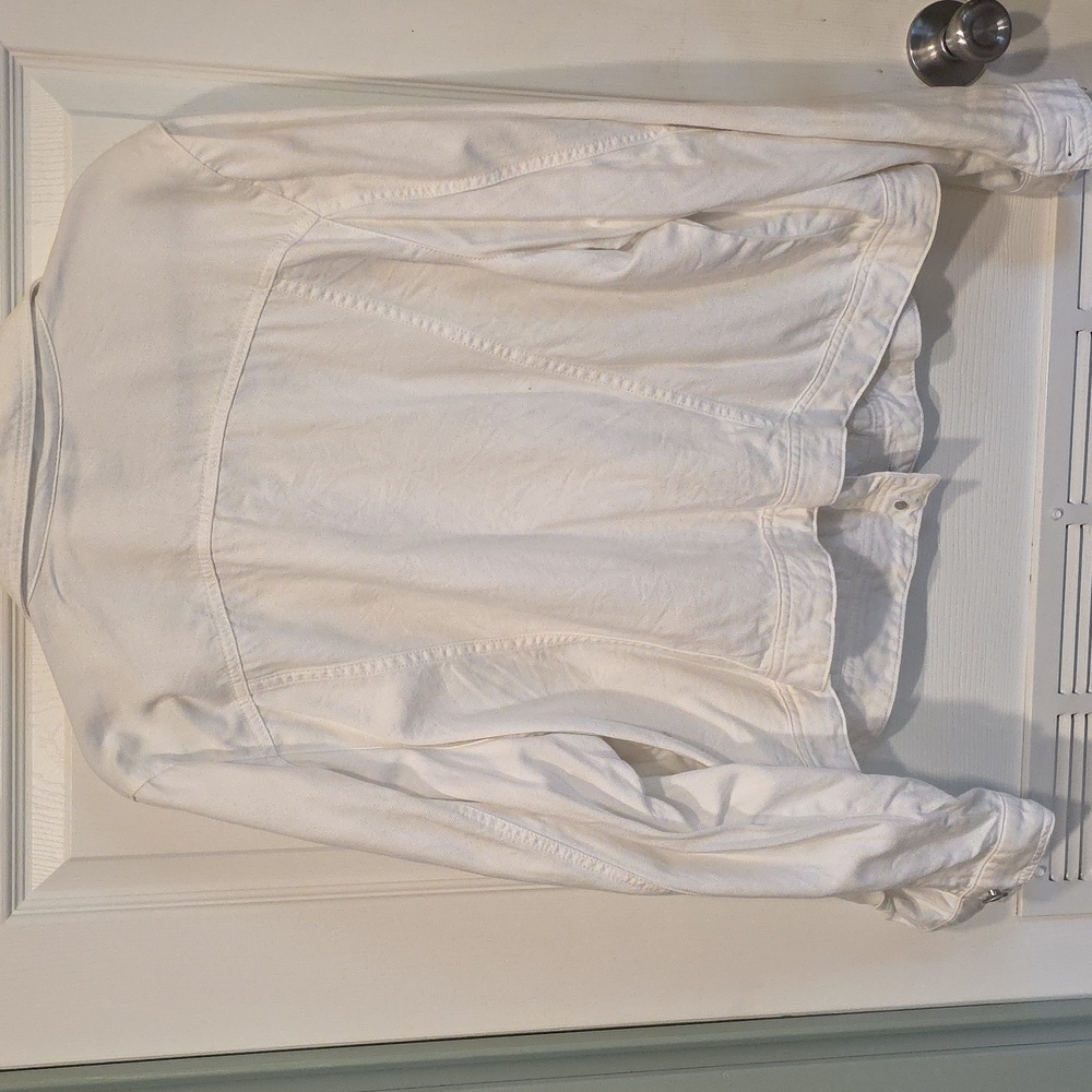 Lane Bryant Off-White Denim Jacket - Picture 3 of 3